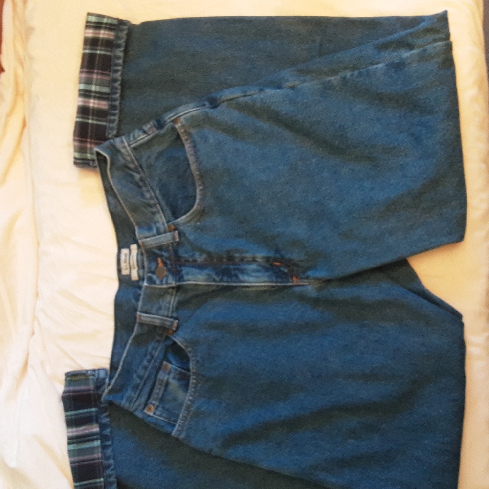 L.L. Bean Original Fit Flannel Lined Jeans in M/T size 12